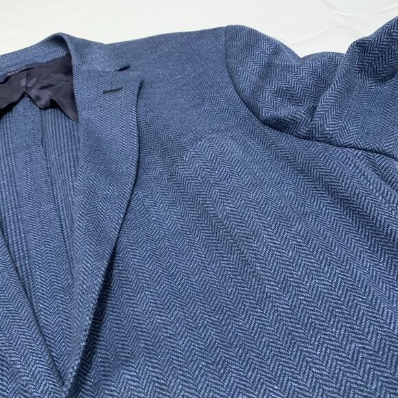 Brooks Brothers 1818 Regent Dondi Jersey Herringbone Soft Linen blend blazer 45R - Picture 4 of 11